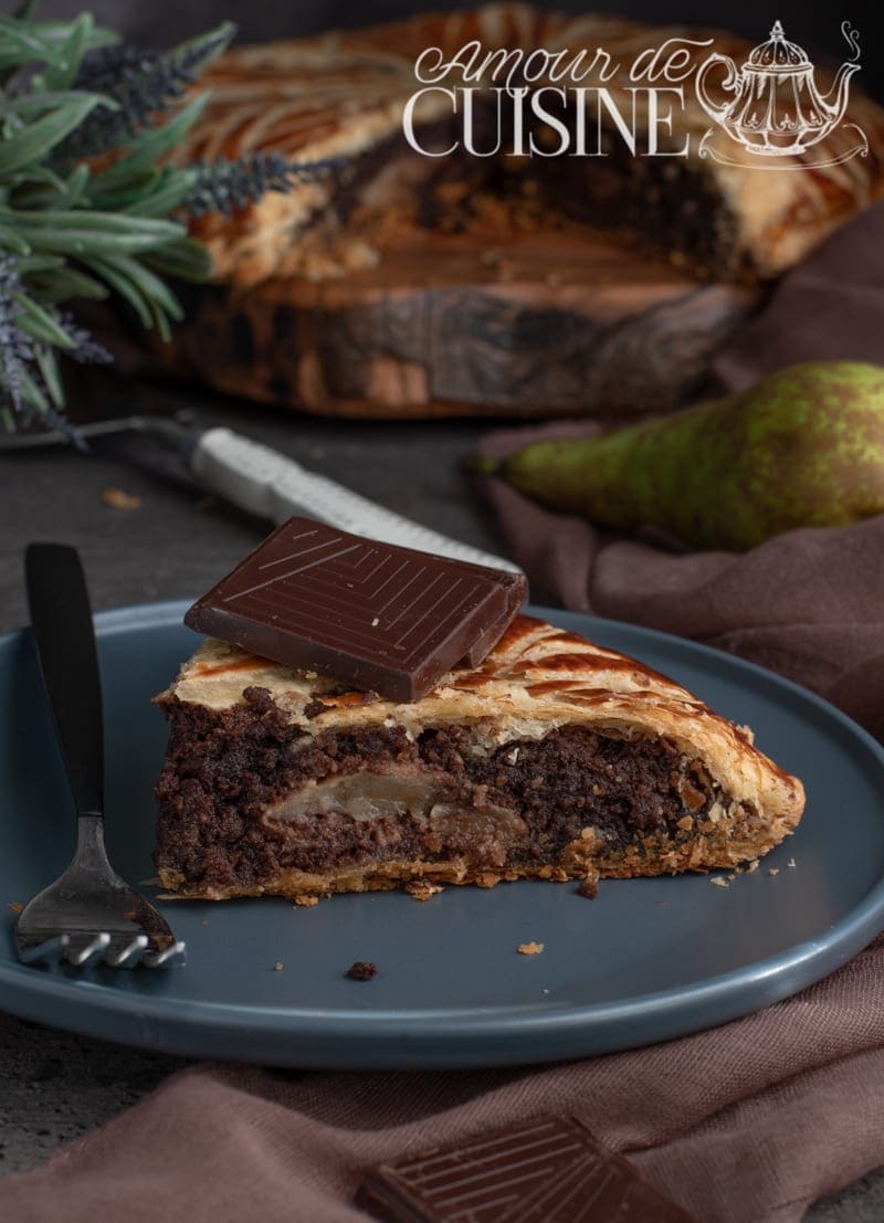 galette des rois au chocolat et poires