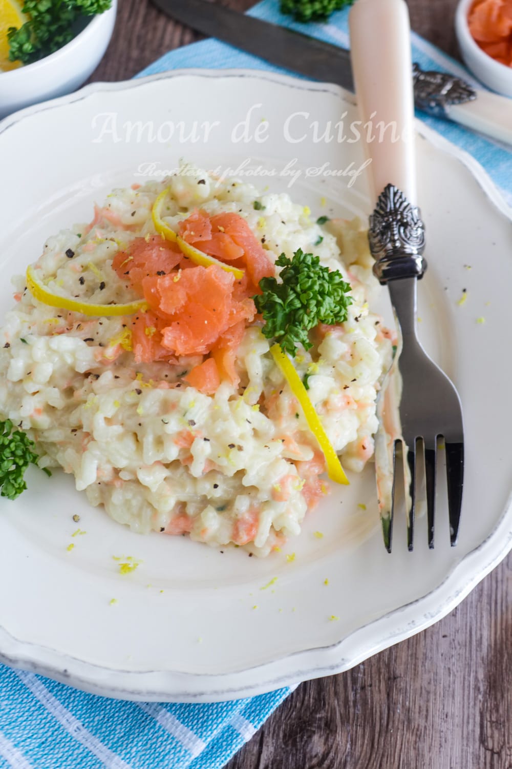 Recette du risotto au saumon fumé