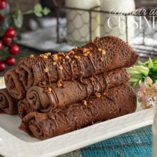 Crêpes au Nutella maison et pralin croquant