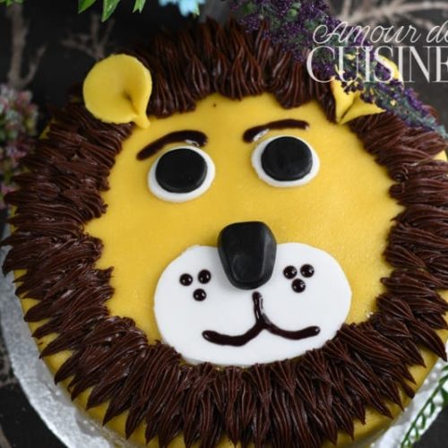 gateau d'anniversaire lion