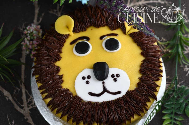 gateau d'anniversaire lion