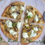 pizza tortillas aux champignons