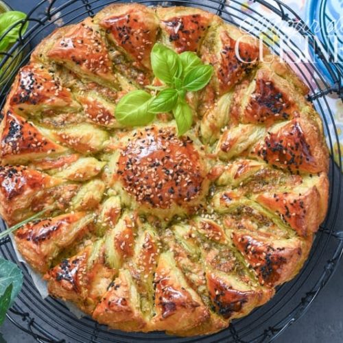 tarte soleil au pesto