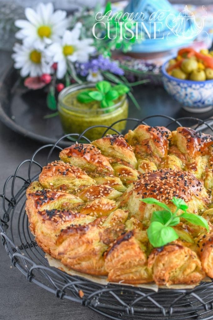 tarte soleil au pesto