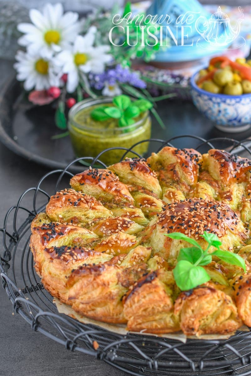 recette facile de la tarte soleil au pesto