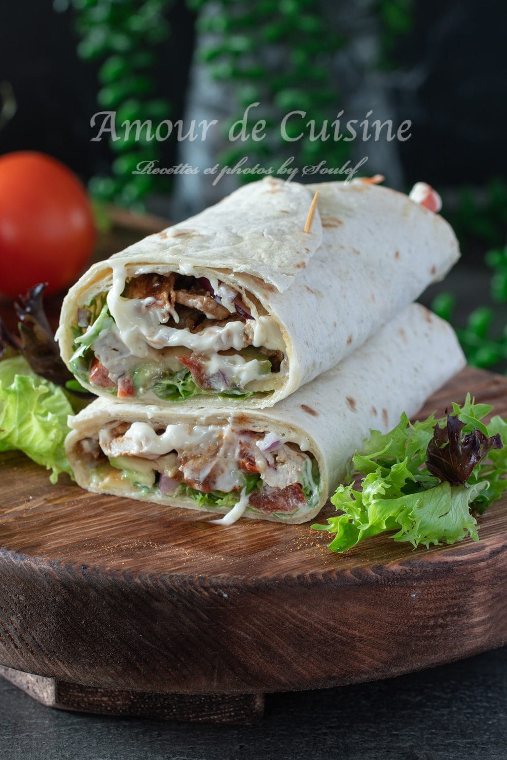 Fajitas au poulet ou wrap au poulet