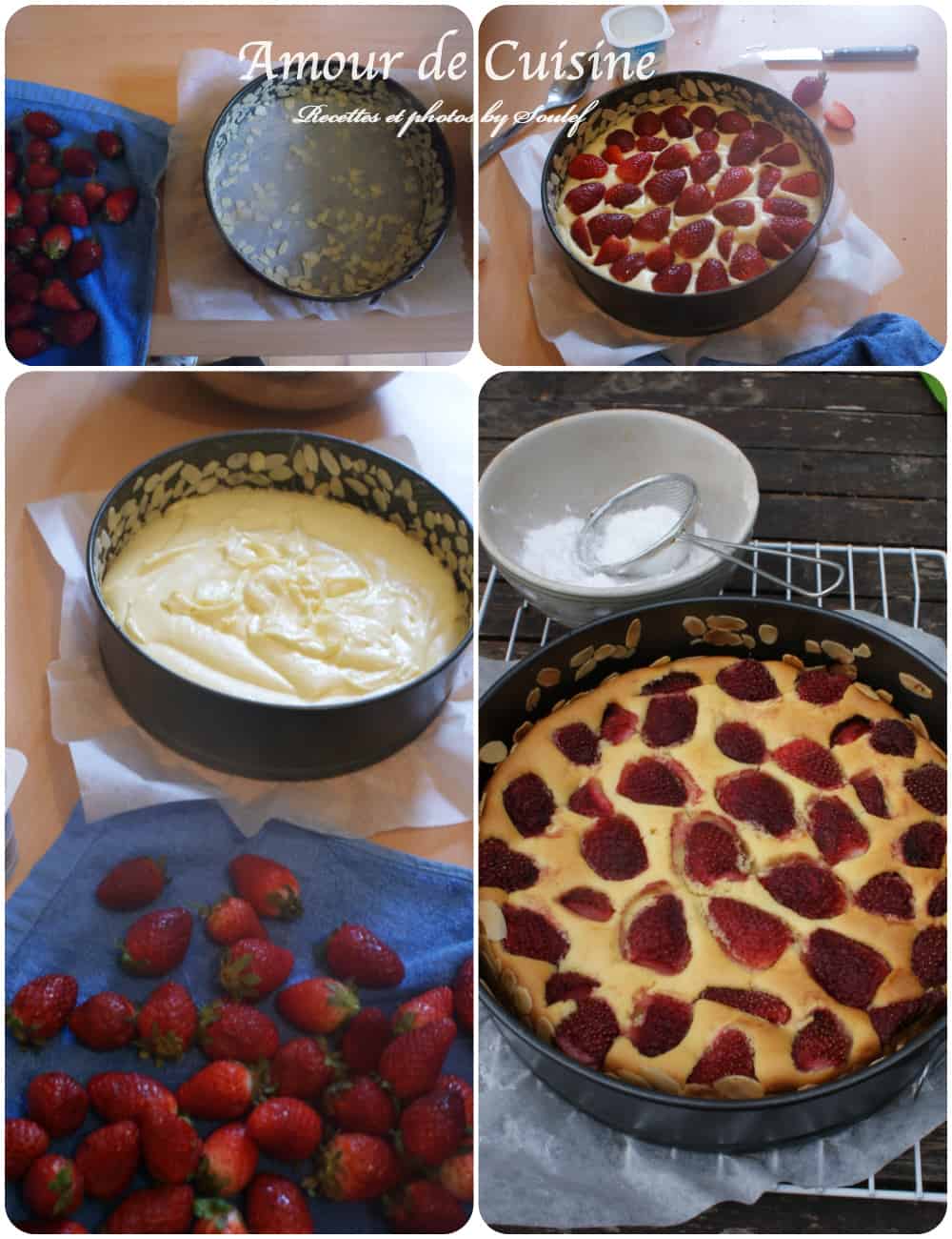 Preparation du gateau au yaourt aux fraises extra moelleux