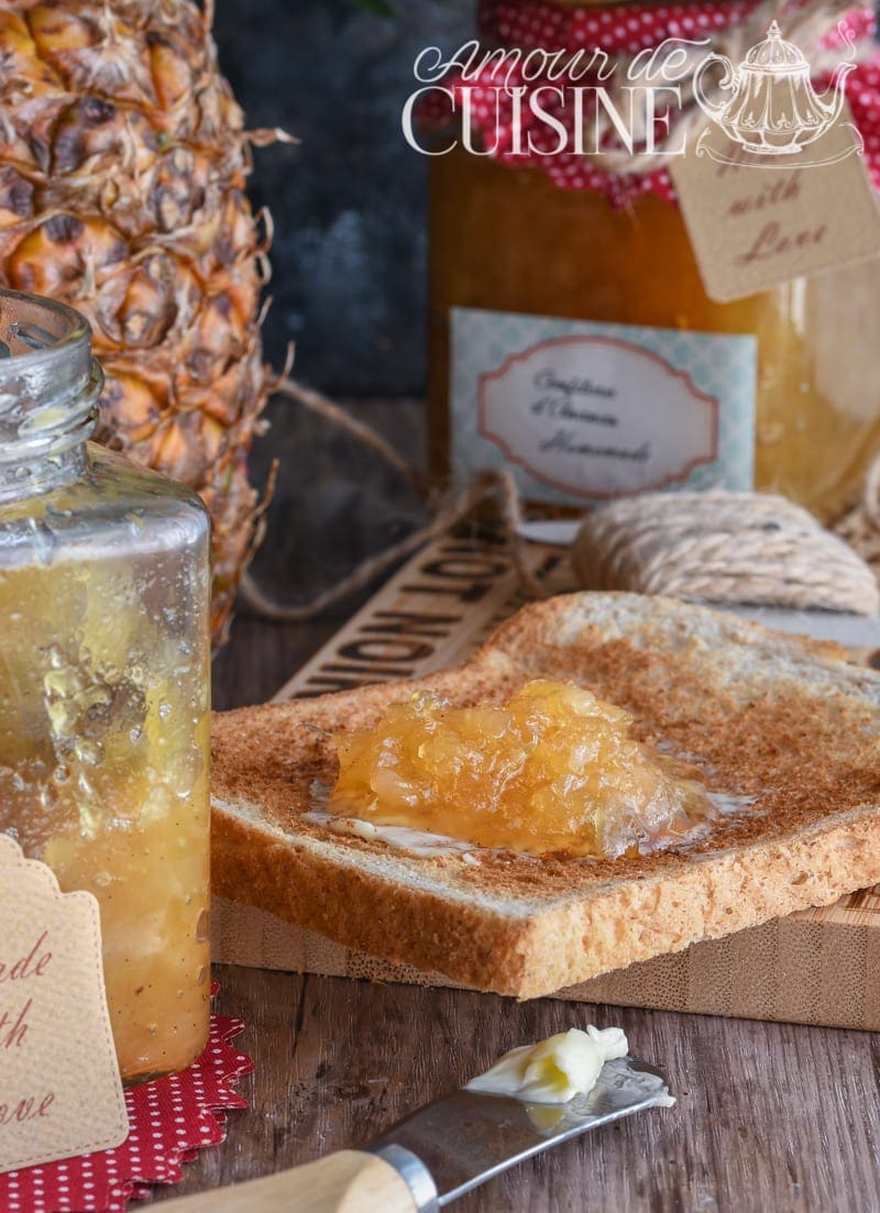 confiture d'ananas à la vanille