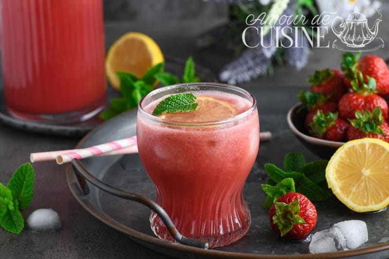 limonade de fraises et pastèque