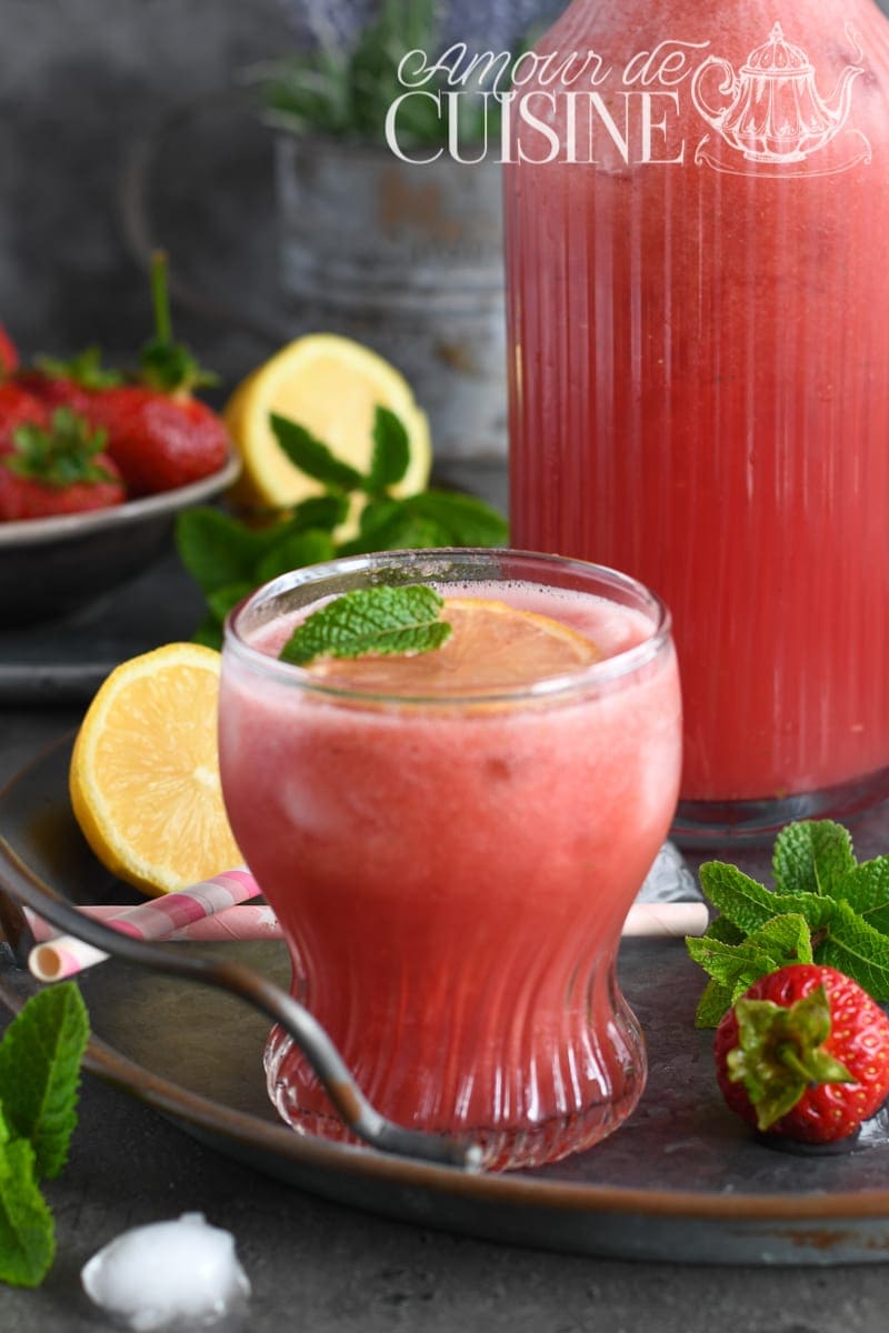 limonade de fraises et pastèque