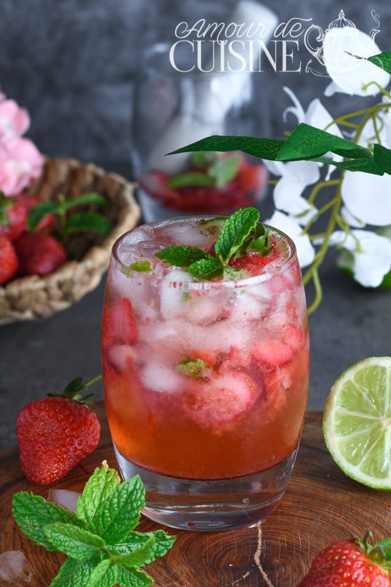 mojito aux fraises sans alcool