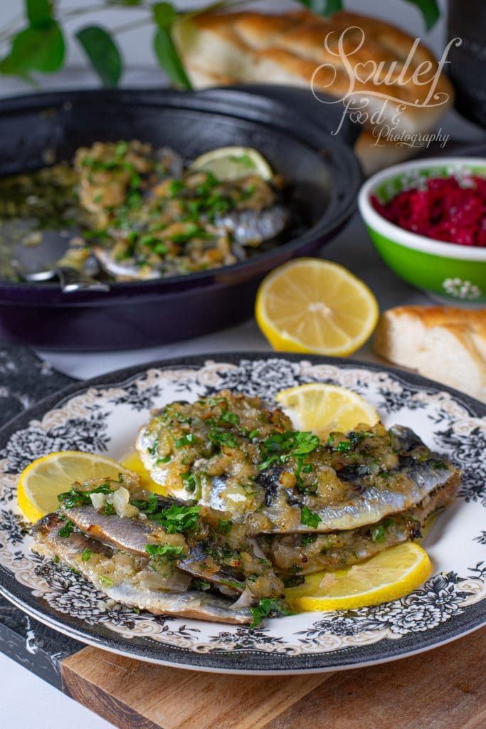 sardine au persil et citron au four