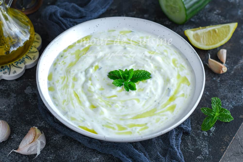 Tzatziki mezzé au concombre et yaourt