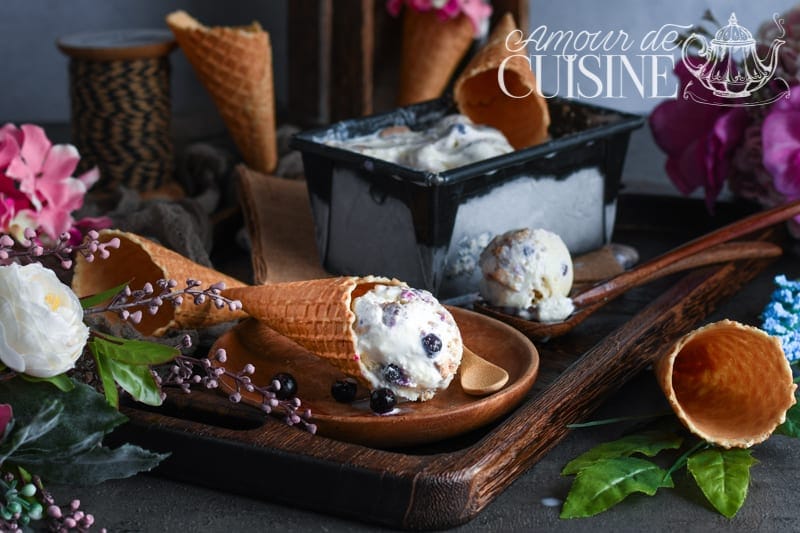 crème glacée au mascarpone et fruits d'été