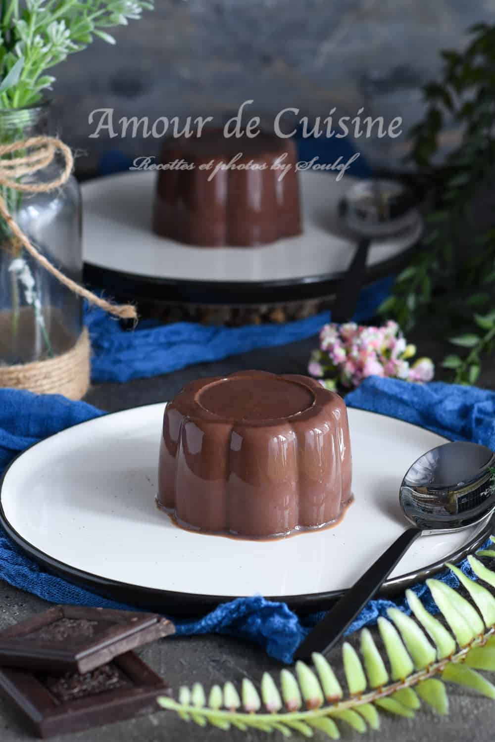 flan sans oeuf au chocolat