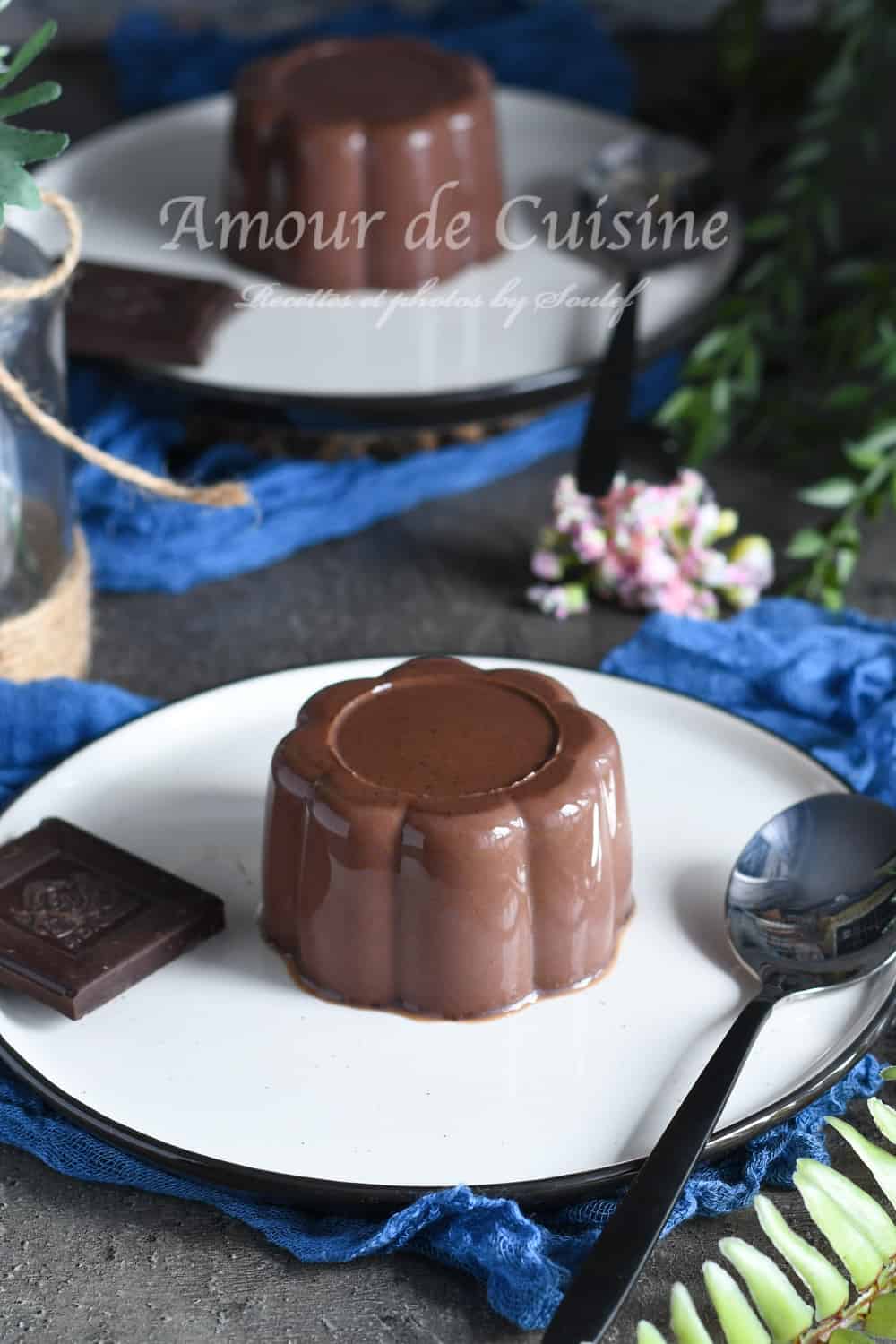 Flan au chocolat facile et rapide sans oeuf