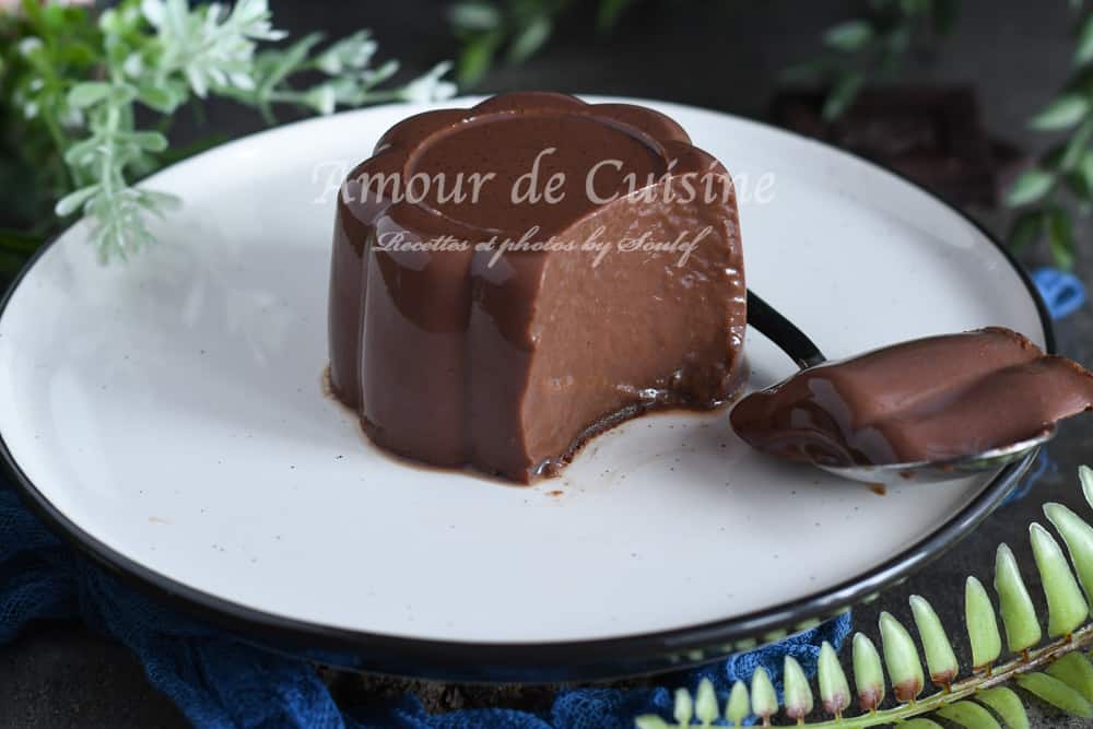 flan au chocolat sans oeuf sans four