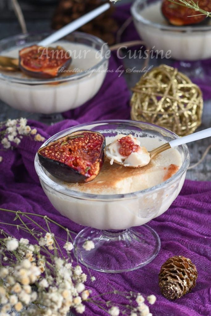 panna cotta aux figues roties