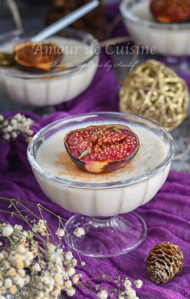 panna cotta aux figues roties