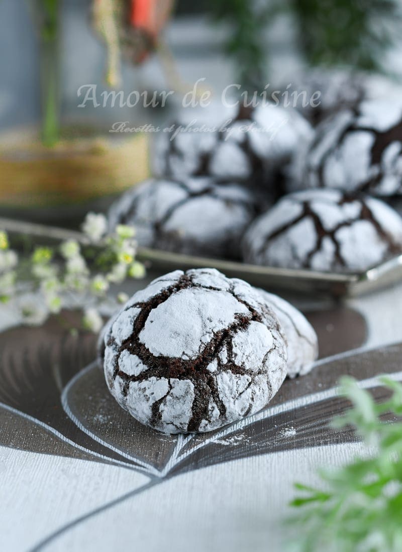 Crinkles biscuit Craquelé au Chocolat