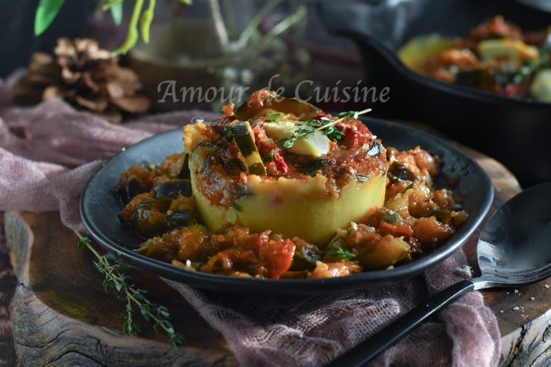 polenta à la ratatouille gratinée