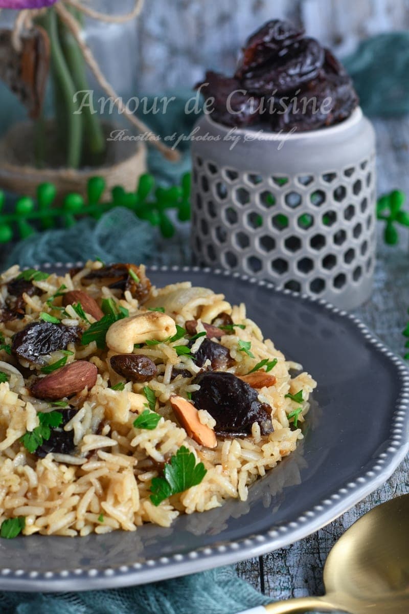 recette riz pilaf aux pruneaux