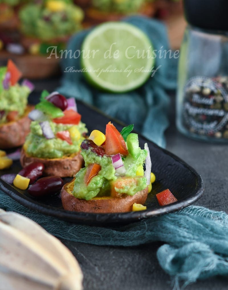 amuse bouche patate douce guacamole