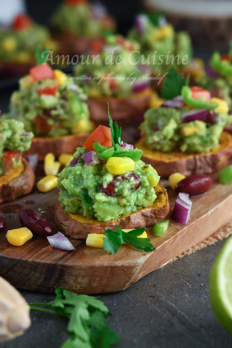 Bouchée patate douce et guacamole