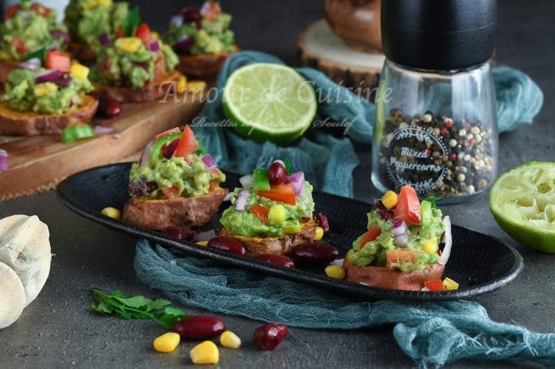 Bouchée patate douce et guacamole