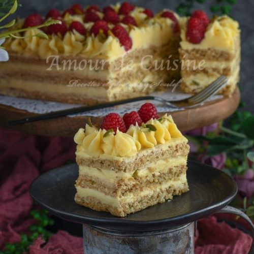Gateau Russe Aux Pistaches Et Framboises Amour De Cuisine