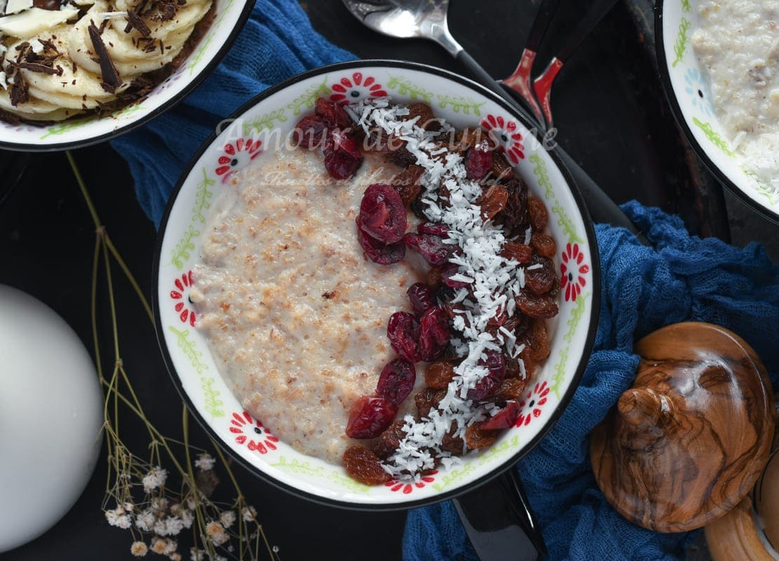 Énergie bol aux raisins secs