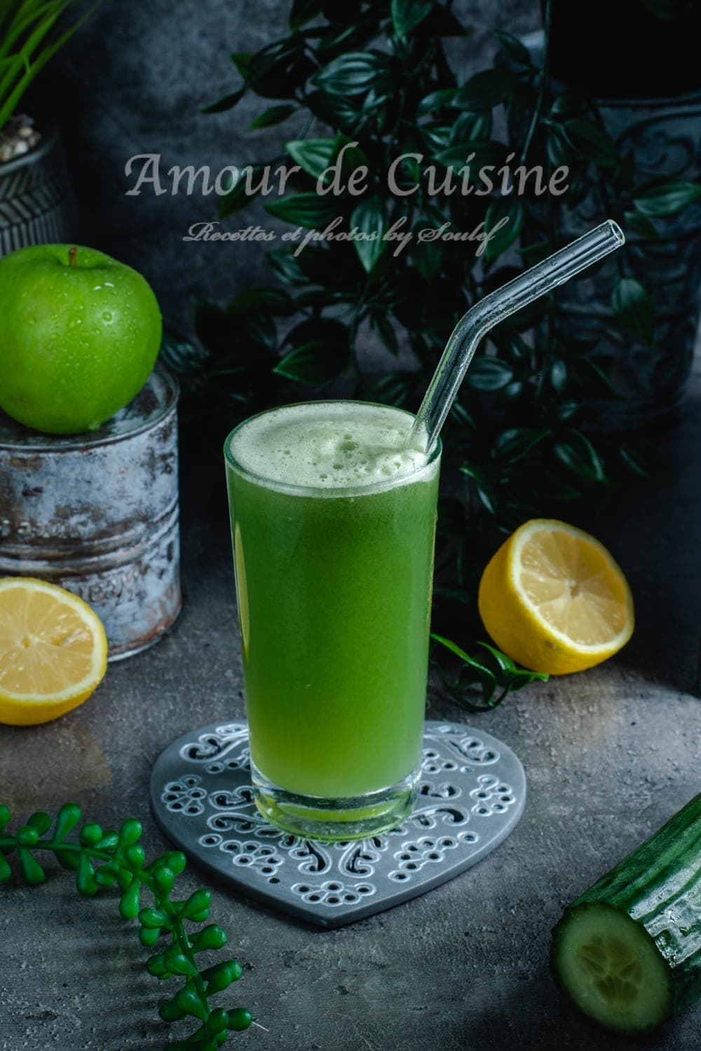 Jus vert au céleri pomme et concombre