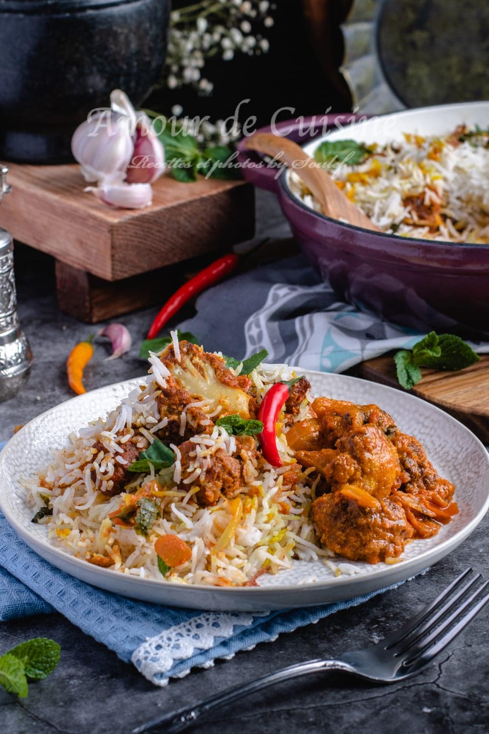 Biryani végétarien au chou fleur