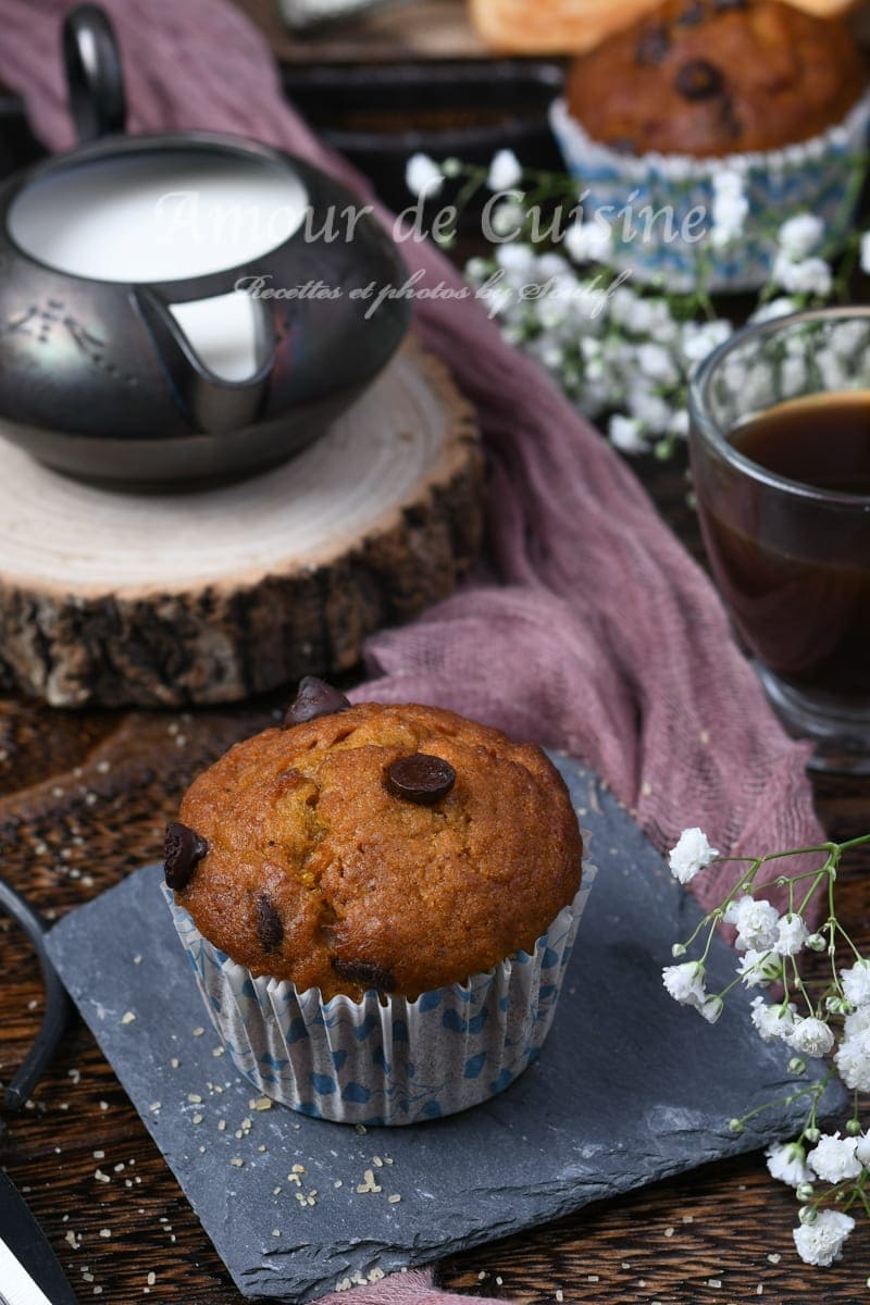 muffins au potimarron et pepites au chocolat