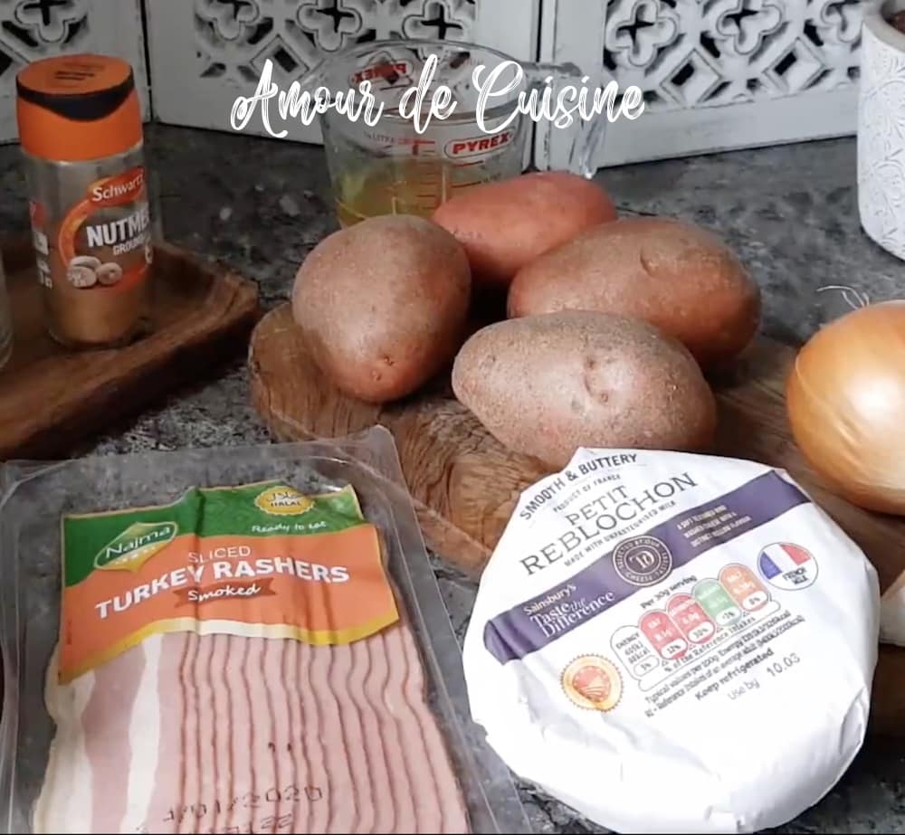 reblechon et lardons pour la tartiflette savoyarde