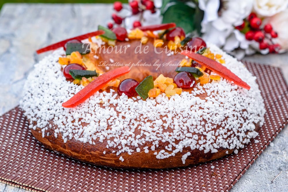 Couronne des rois briochée aux fruits confits