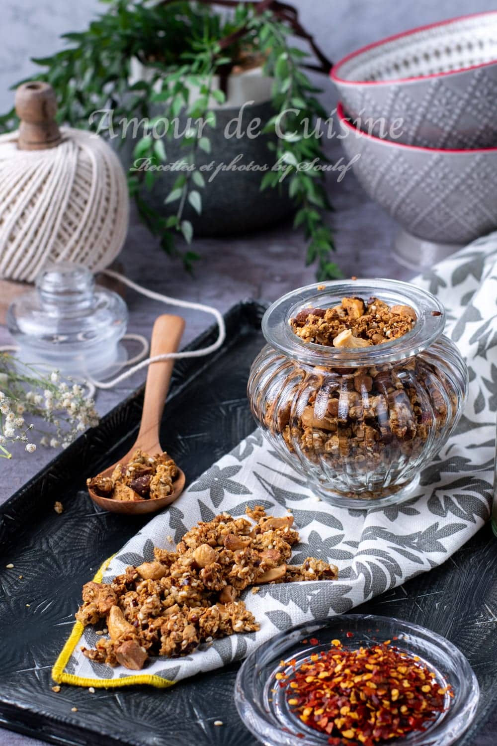 granola salé aux noix de cajou 