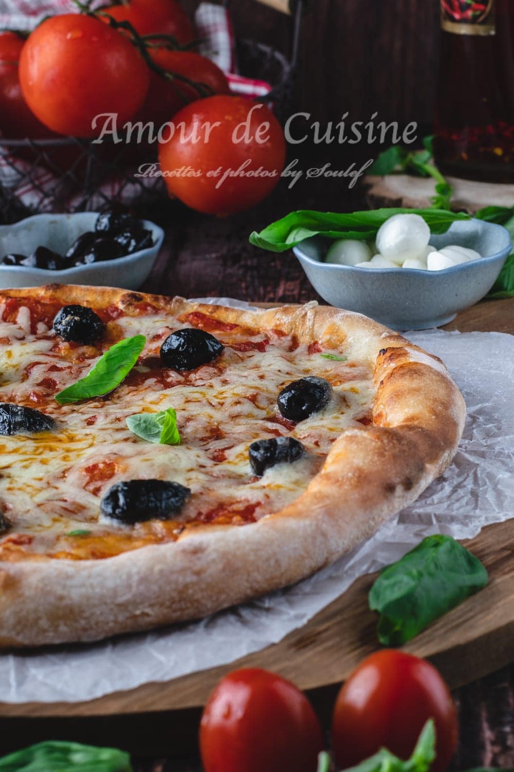 pizza margherita croustillante