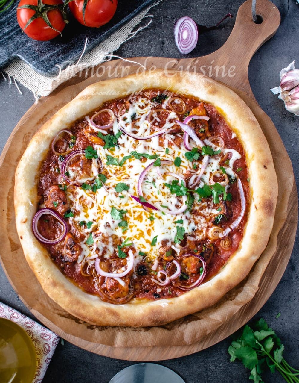 pizza au poulet tikka massala