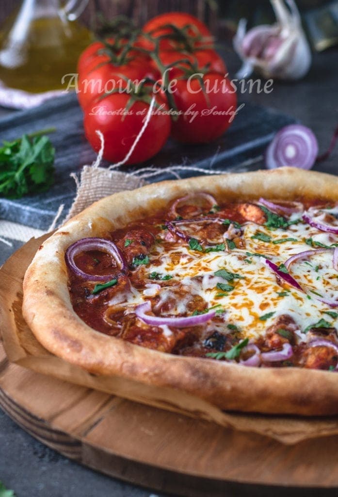 pizza au poulet tikka massala - Amour de cuisine