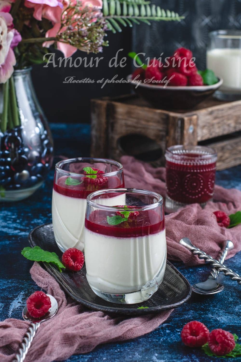 panna cotta aux framboises facile