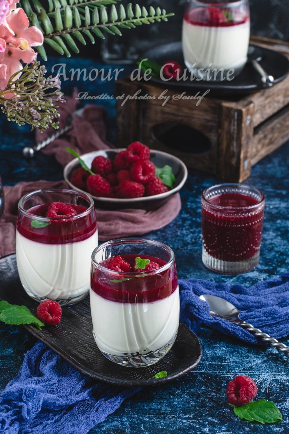 panna cotta aux framboises facile