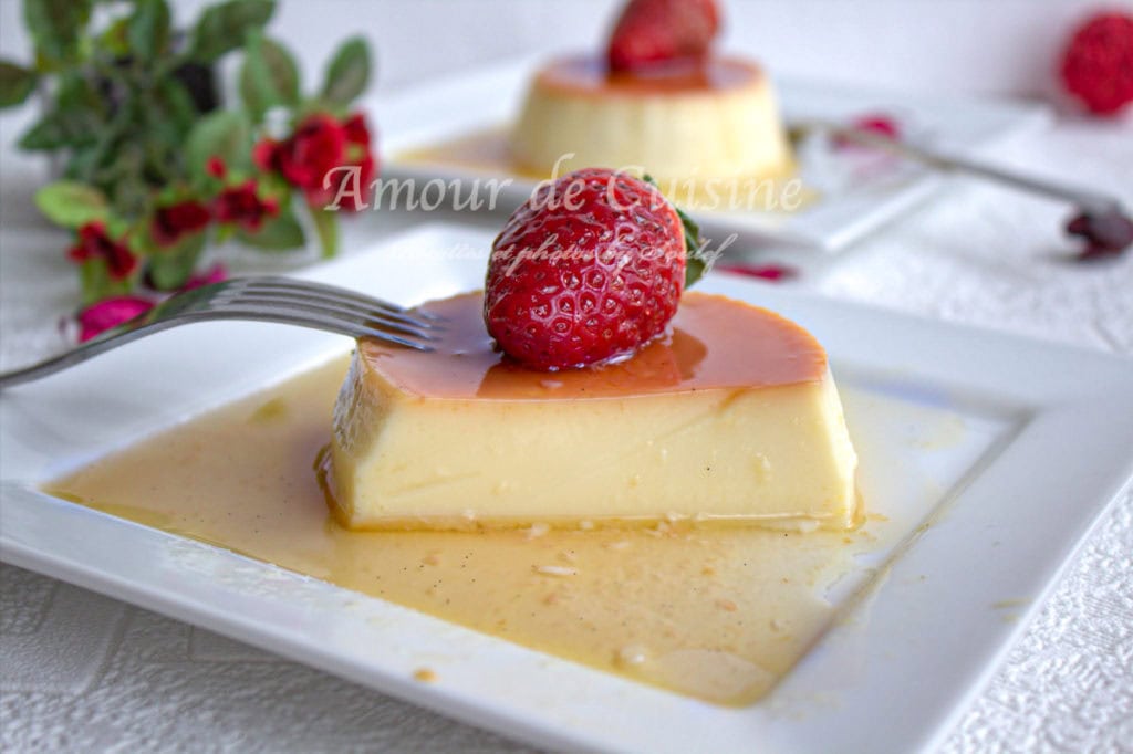 Smooth and creamy condensed milk flan