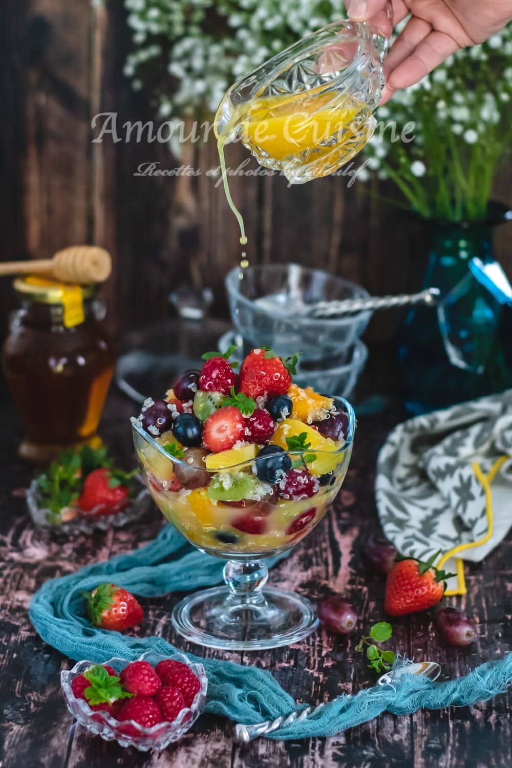 recette Salade de fruits au quinoa et miel