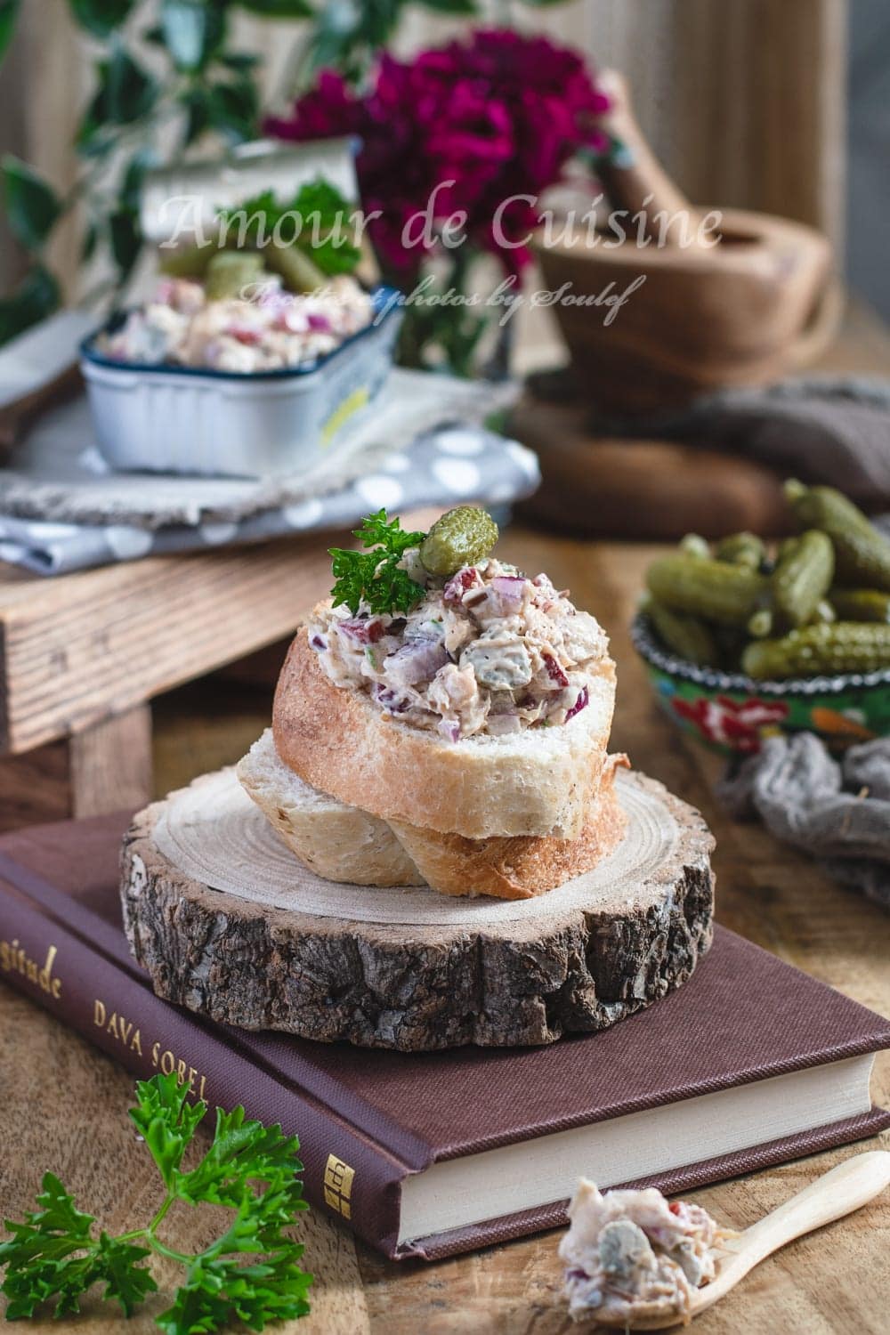 Rillettes de maquereaux en boîte aux cornichons