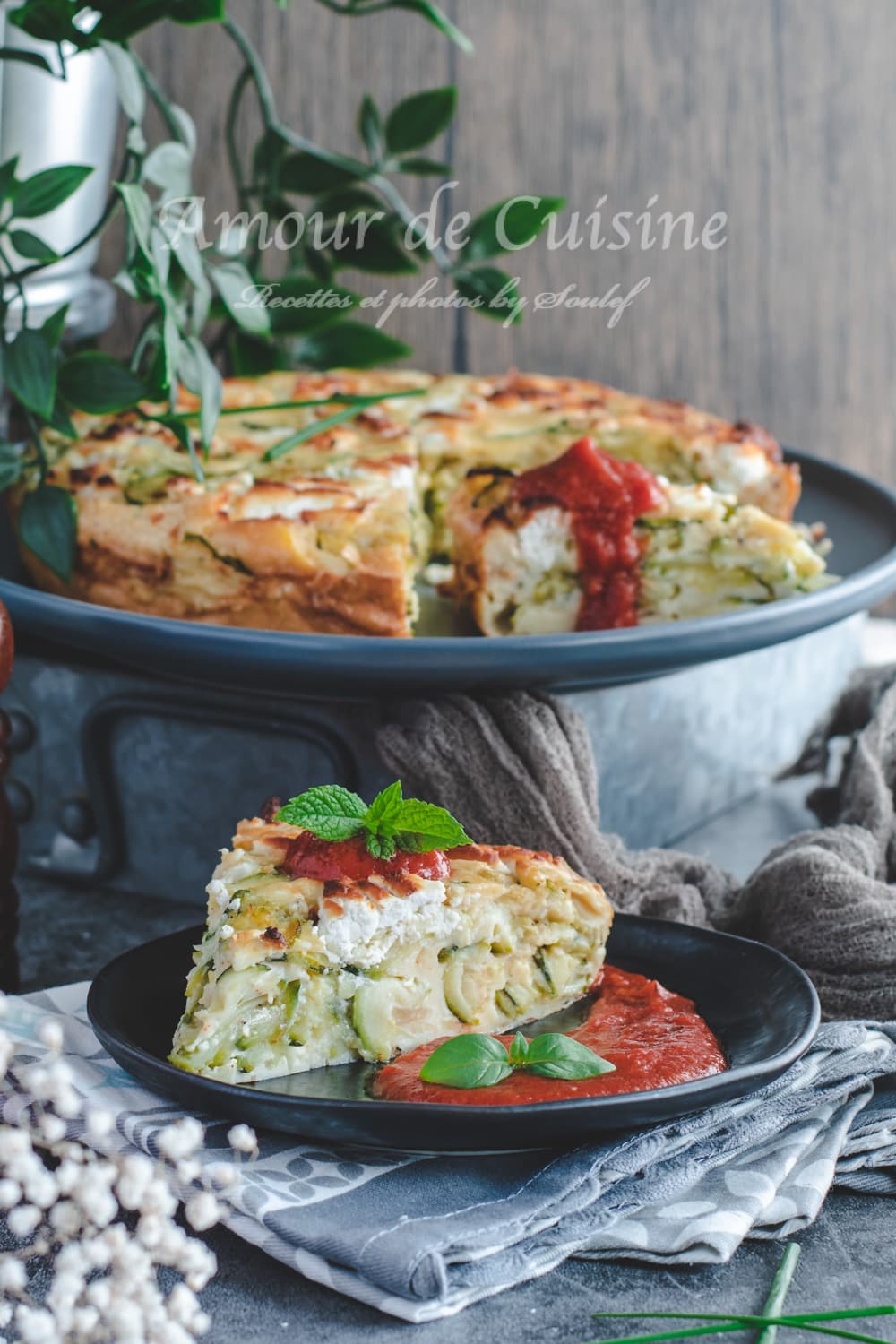 Clafoutis aux courgettes et chèvre facile