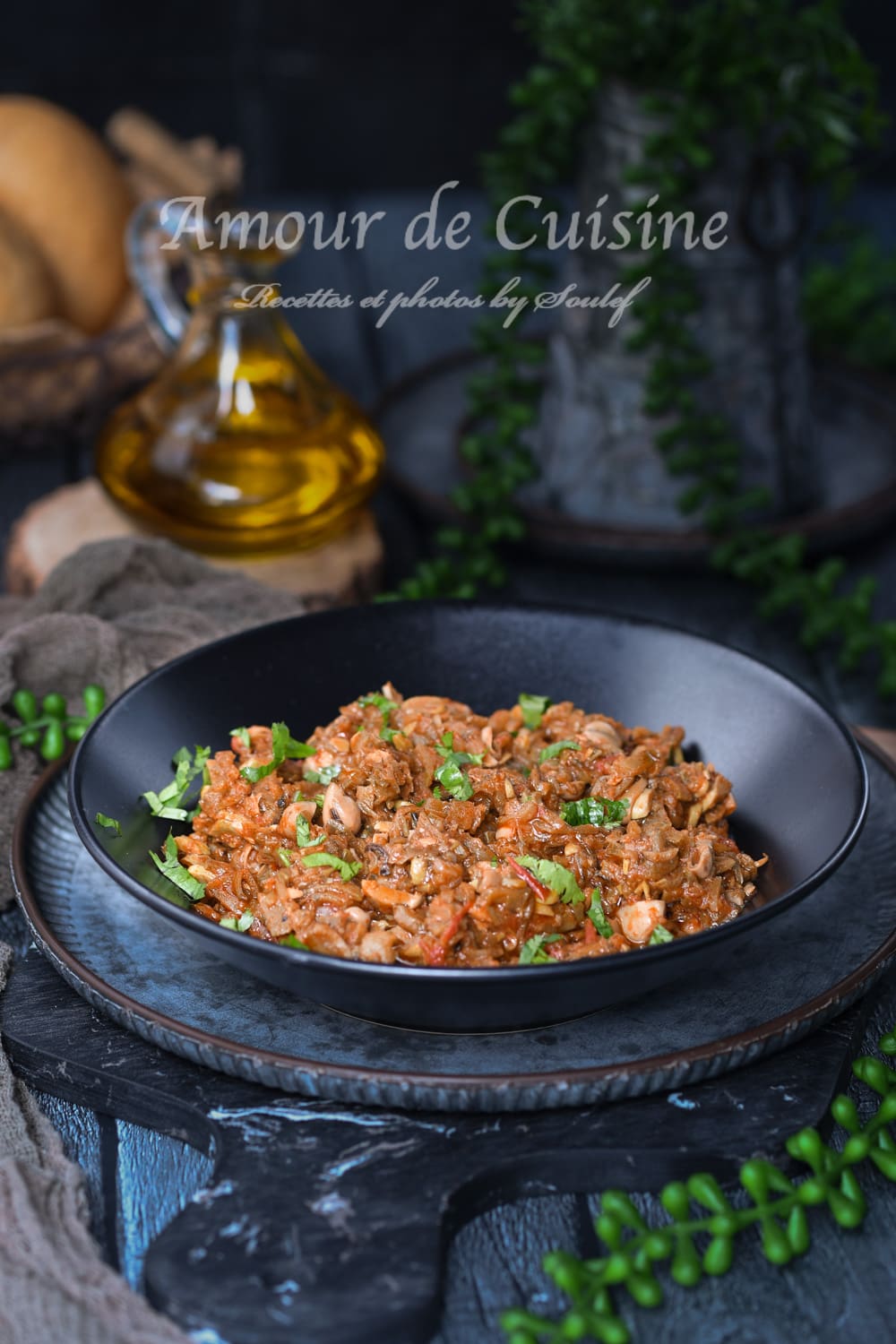 Ros bratel, plat de chakchouka de feves en sauce