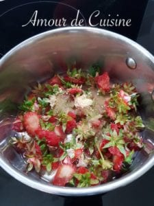 queues de fraises en sirop