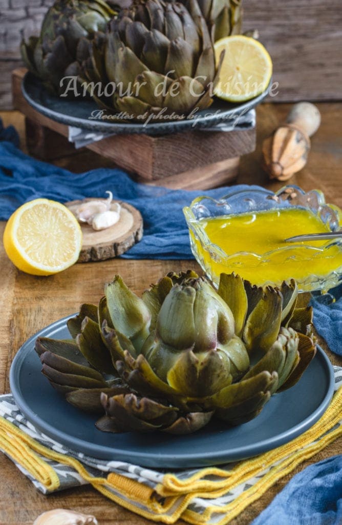 Salade d'artichauts à la vinaigrette au citron