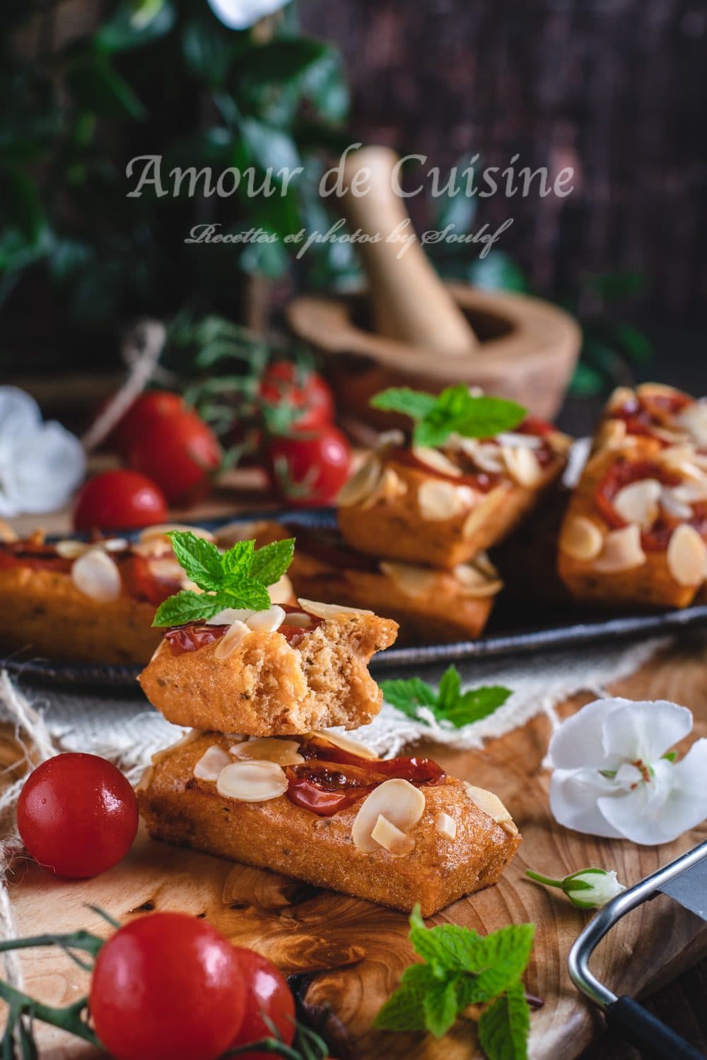 Financiers salés aux tomates cerises